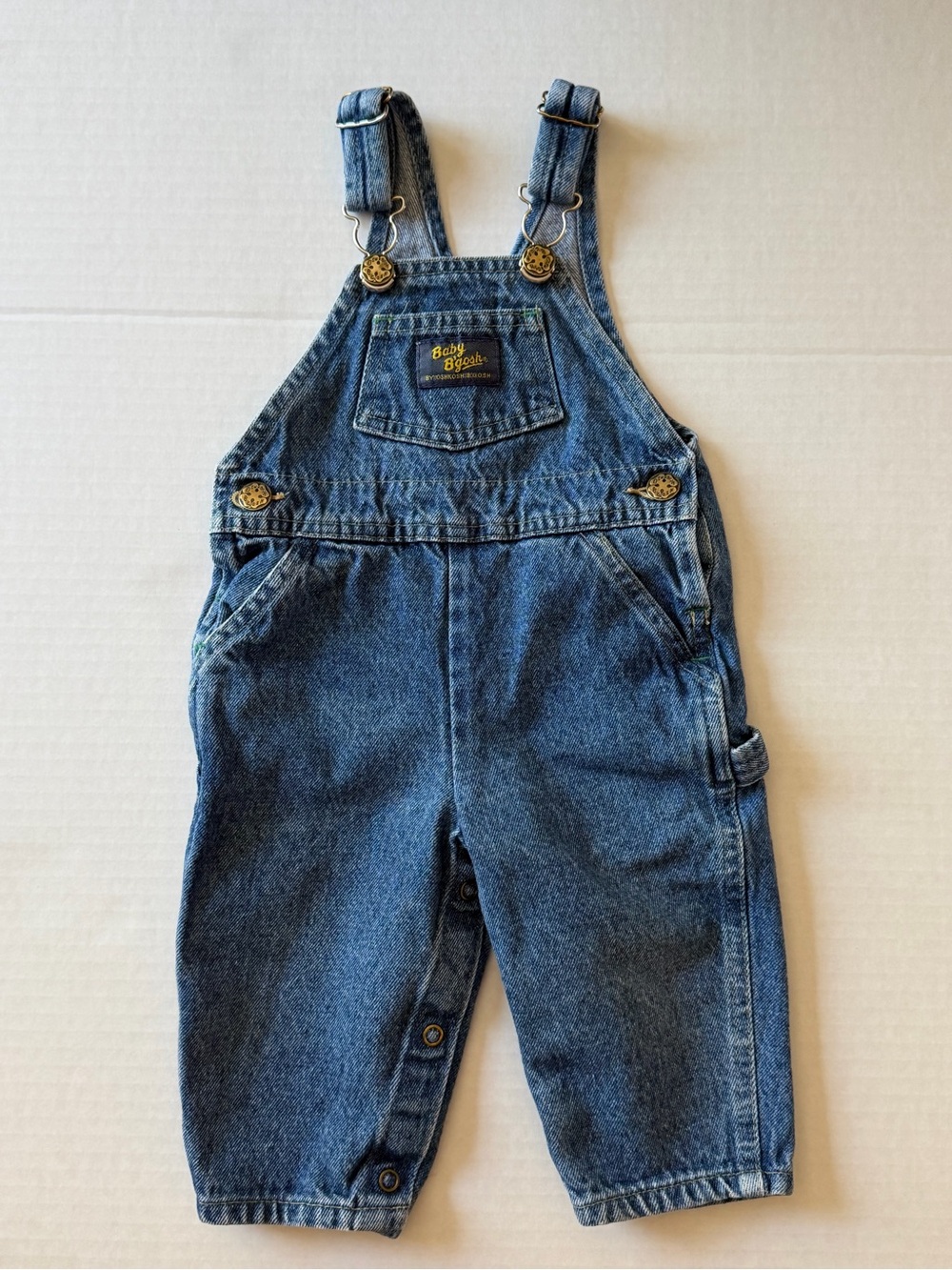 Vintage Baby B’gosh OshKosh Vestbak Denim Overalls 12M
